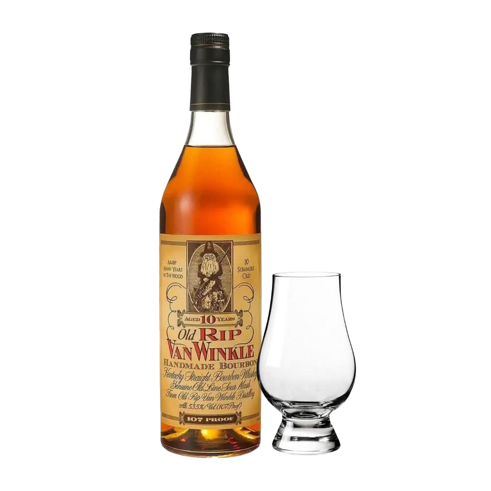 Old Rip Van Winkle Handmade 10 Year Old Kentucky Straight Bourbon Whiskey 750ml With Glencairn Glass