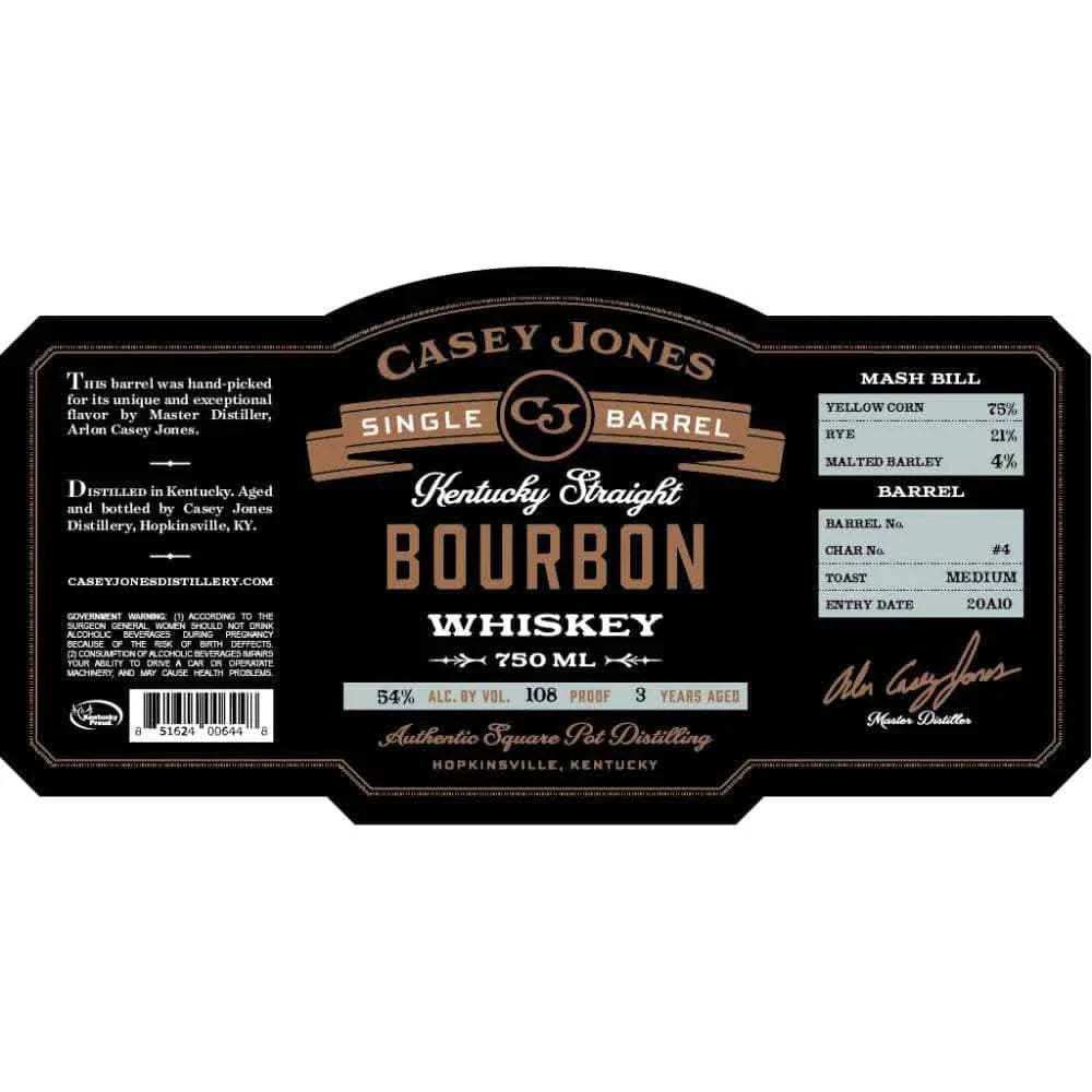 Casey Jones Distillery Kentucky Straight Bourbon Whiskey 750ml