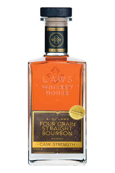 A.D. Laws Four Grain Cask Strength Straight Bourbon Whiskey 750ml