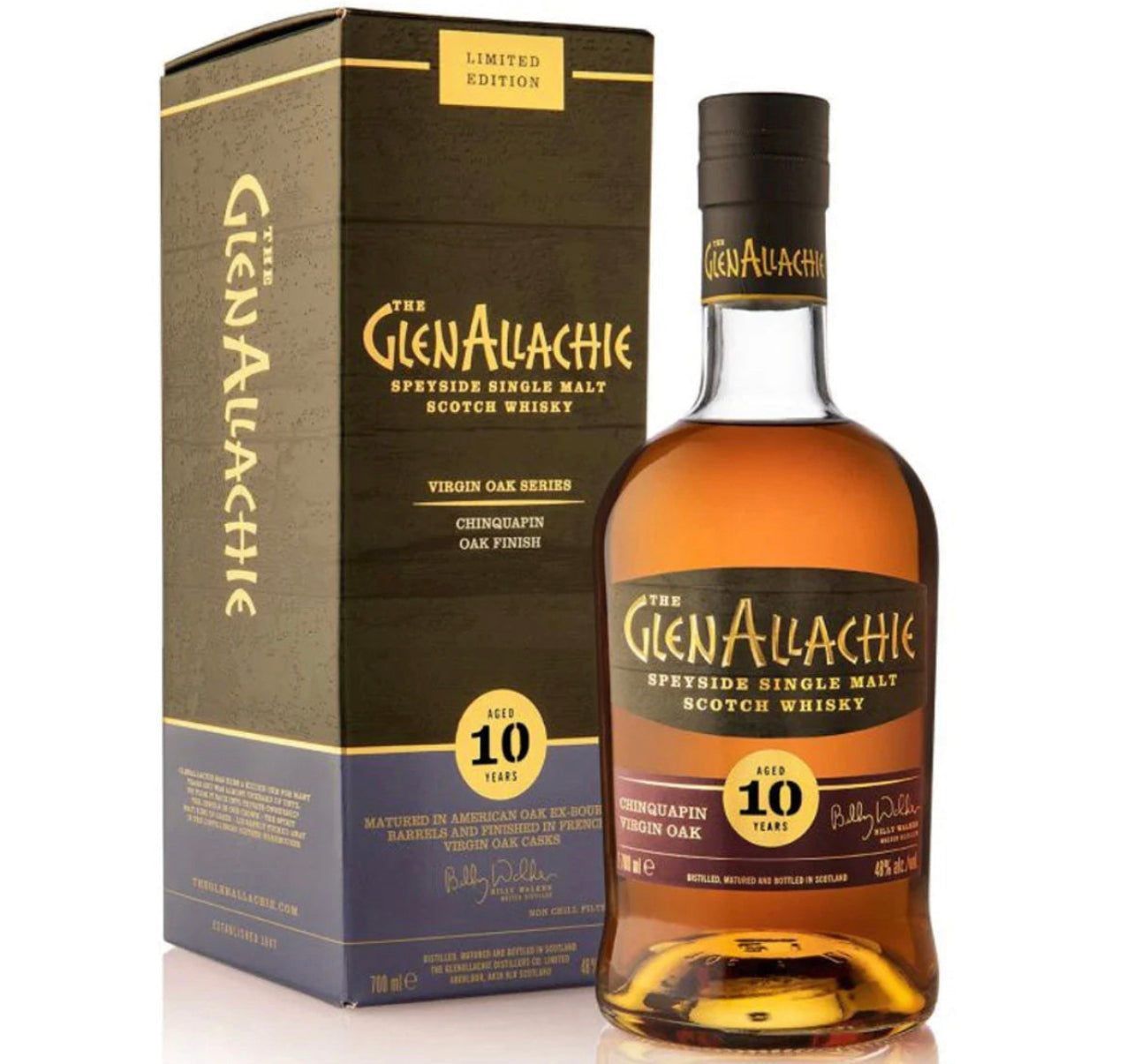 GlenAllachie Chinquapin Virgin Oak Finish 10 Year Old Single Malt Scotch Whisky 750ml