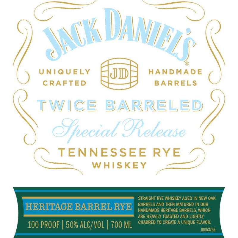 2023 Jack Daniel's Twice Barreled Special Release Heritage Barrel Tennessee Rye Whiskey 700ml