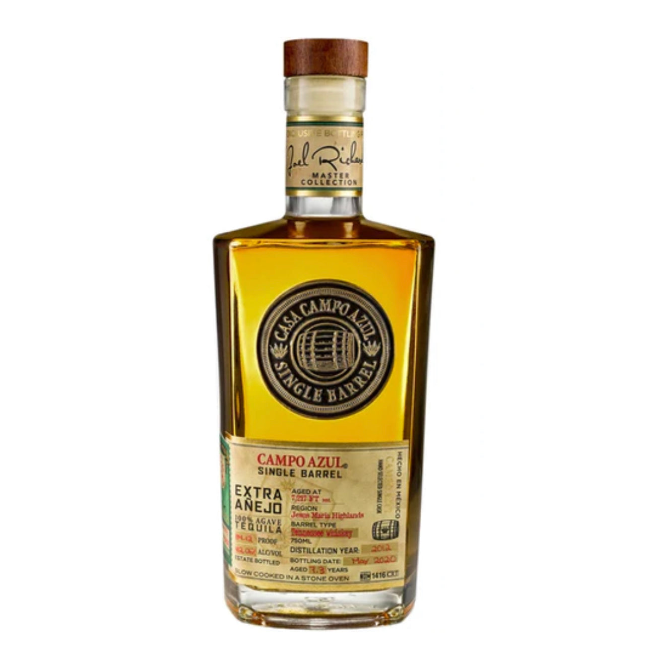 2012 Campo Azul Single Barrel Tennessee Whiskey Barrel Finish Extra Anejo Tequila 750ml