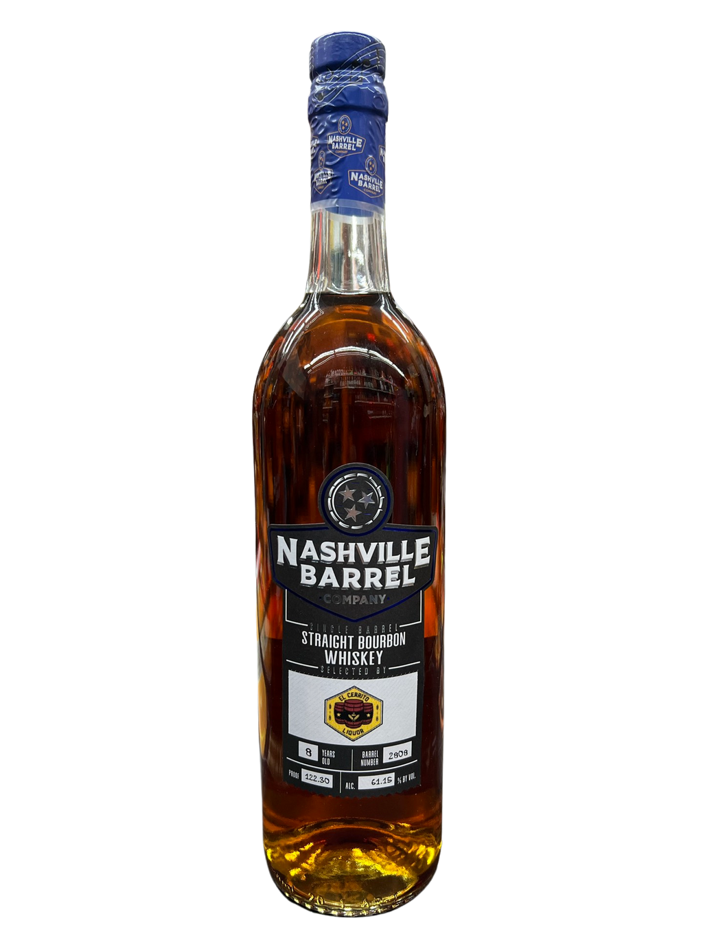 Nashville 8 Year Old Single Barrel EL Cerrito Liquor Store Pick Kentucky Straight Bourbon Whiskey 750ml
