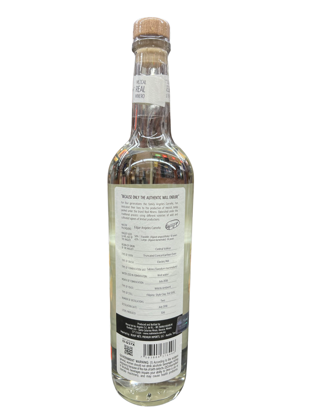 Real Minero Espadin Largo Mezcal 750ml