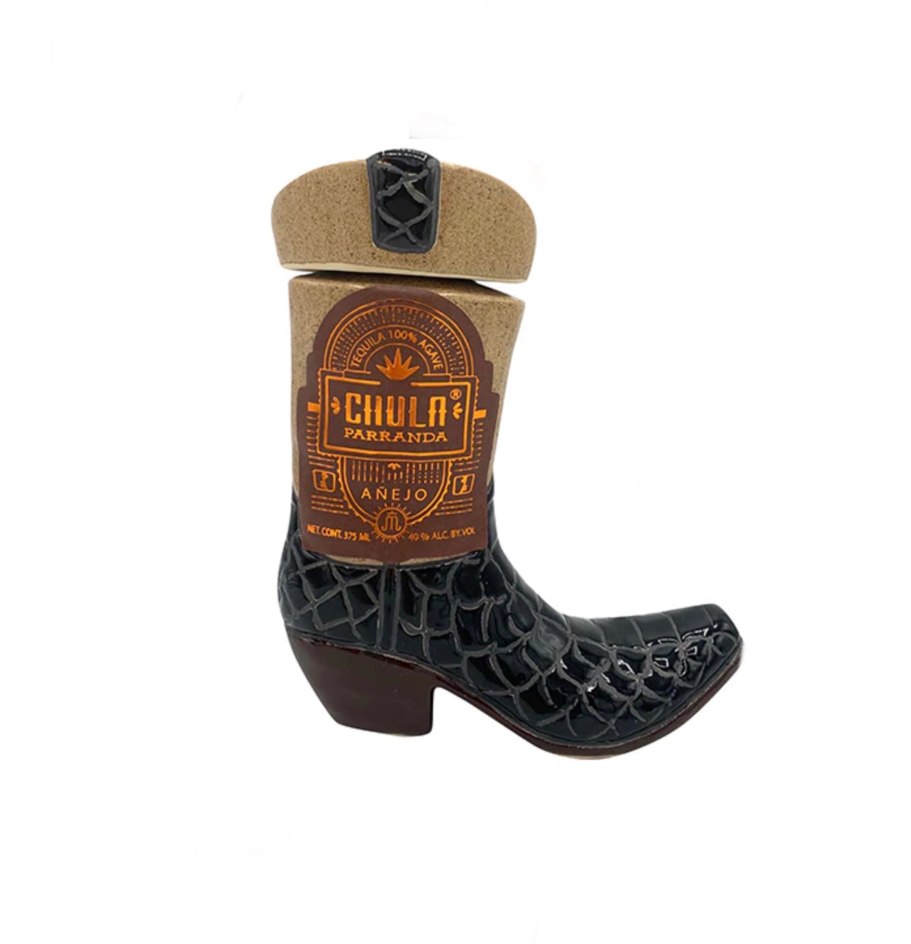 Chula Parranda Anejo Tequila 375ml (Brown Boot)