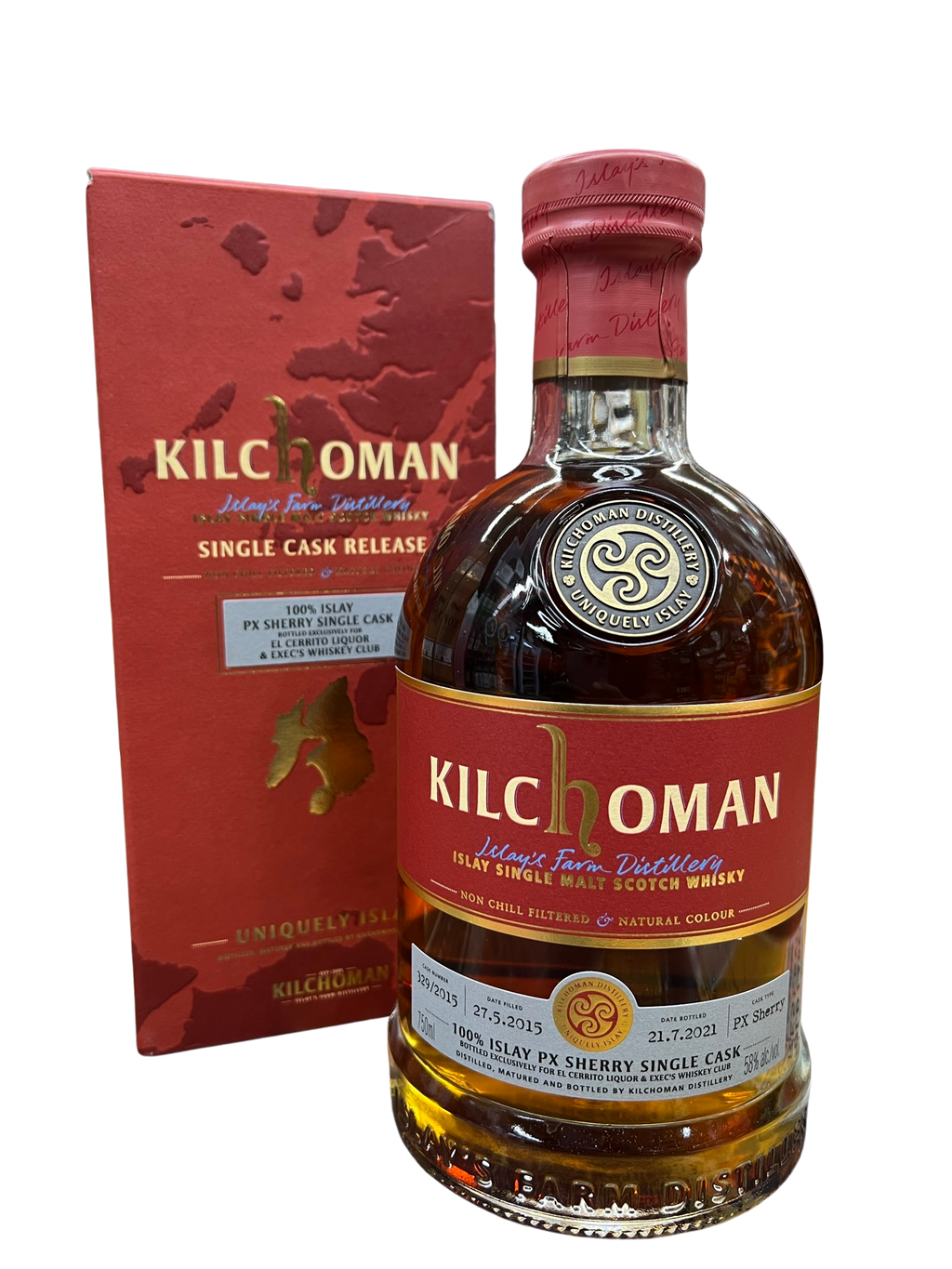 Kilchoman 6 Year Old PX Cask Finished El Cerrito Store Pick Single Malt Scotch Whisky 750ml