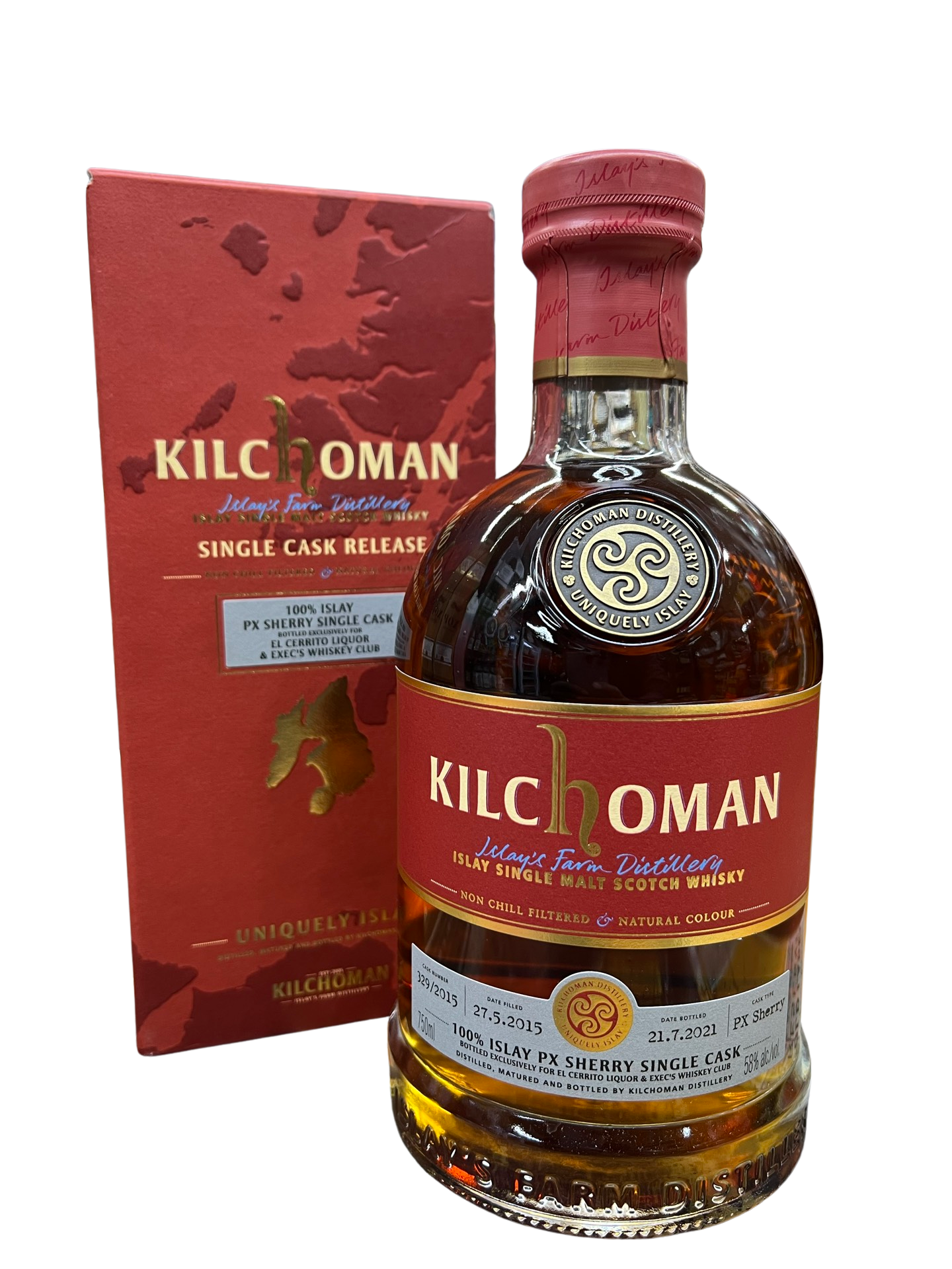 Kilchoman 6 Year Old PX Cask Finished El Cerrito Store Pick Single Malt Scotch Whisky 750ml