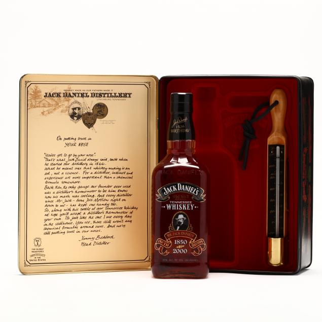 Jack Daniel's 150th Birthday Edition Tennessee Whiskey with Distiller's Thermometer Gift Set 750ml