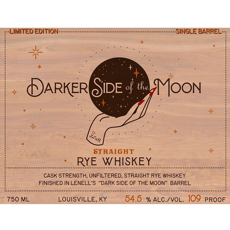 LeNell Darker Side of the Moon Straight Rye Whiskey 750ml