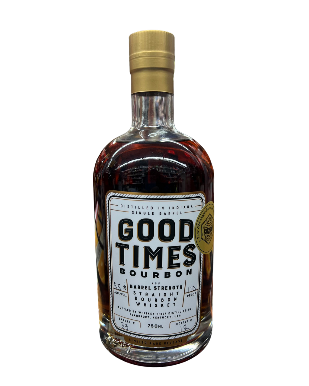 Good Times 9 Year Old EL Cerrito Liquor Store Single Barrel Bourbon Whiskey Pick 750ml