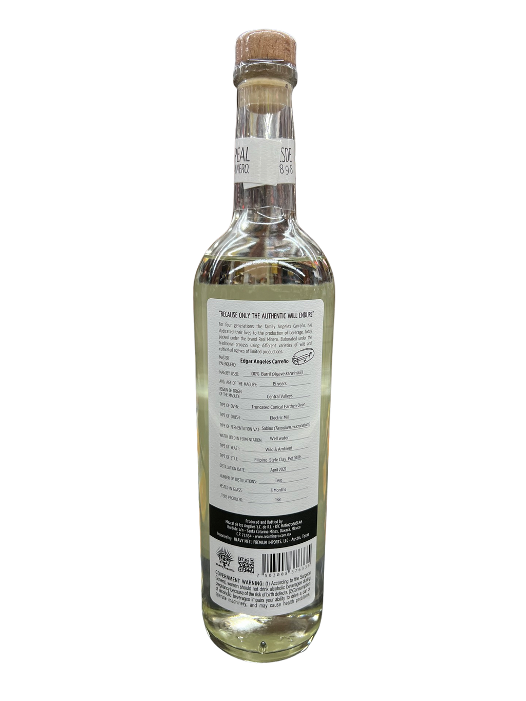 Real Minero Barril Mezcal 750ml
