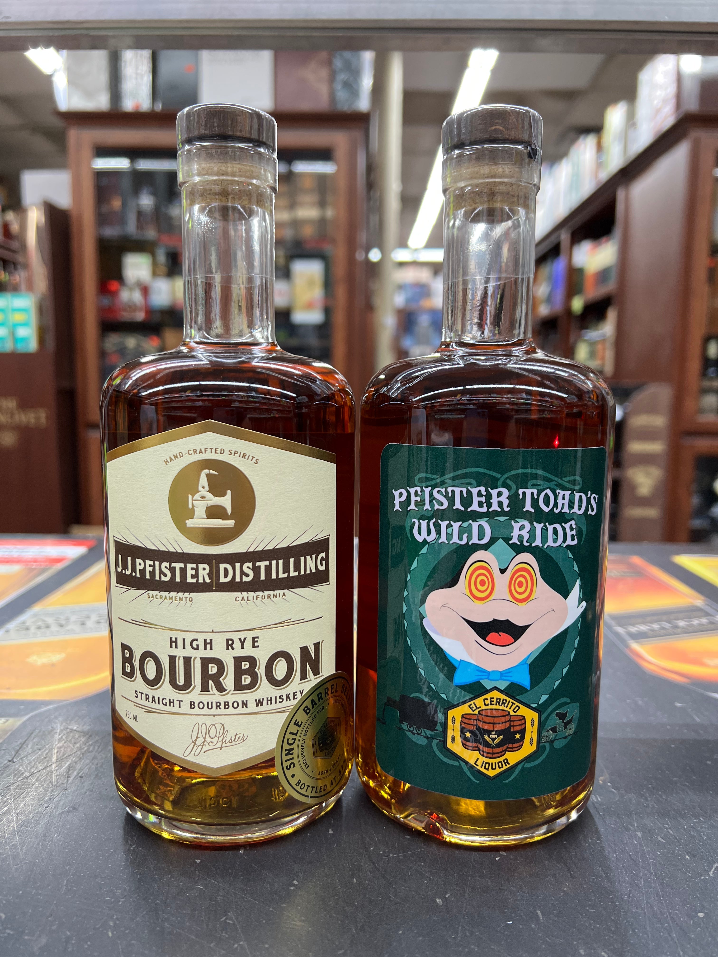 J.J. Pfister Distilling Single Barrel El Cerrito Liquor Store Pick High Rye Bourbon Straight Bourbon Whiskey