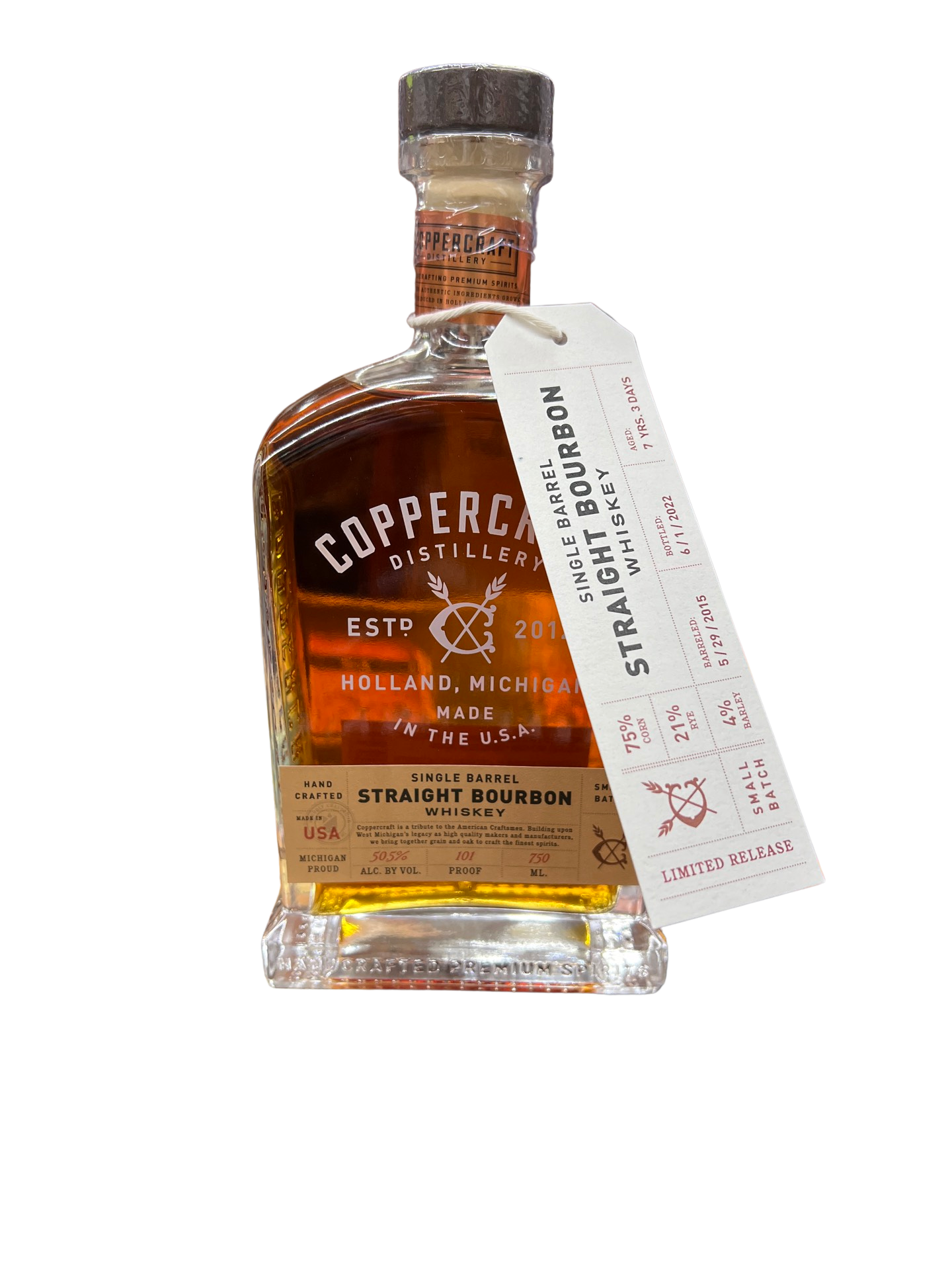 Coppercraft Distillery Single Barrel 7 Year Old EL Cerrito Liquor Store Pick MGP Straight Bourbon Whiskey 750ml