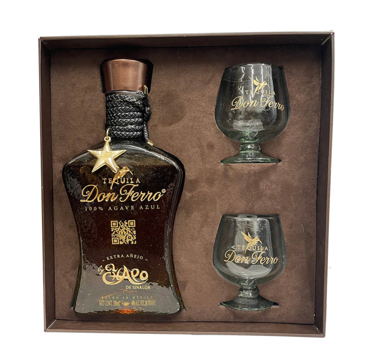 Don Ferro Extra Anejo Tequila Glasses Giftset 750ml
