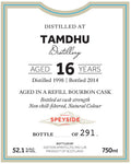 The First Editions Tamdhu 16 Year Old Single Malt Scotch Whisky 750ml