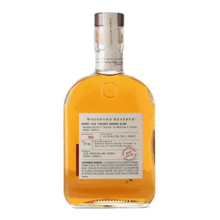 2021 Woodford Reserve Distillery Series Brandy Cask Finish Kentucky Straight Bourbon Whiskey 375ml