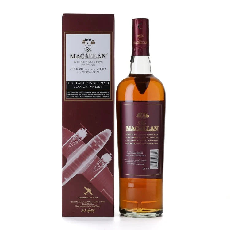 Macallan Whisky Maker's Edition X-Ray Propeller Plane Single Malt Scotch Whisky 700ml