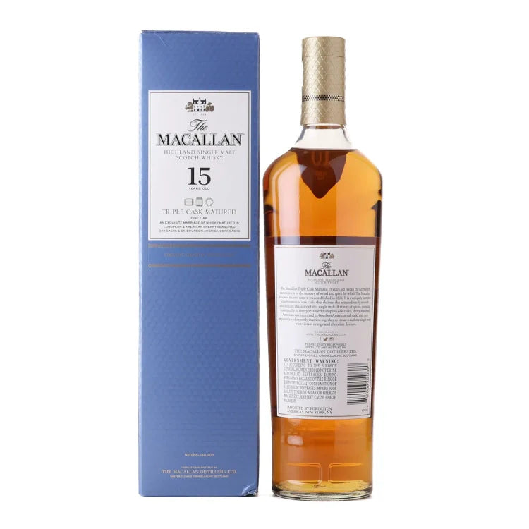 Macallan Triple Cask Matured Fine Oak 15 Year Old Single Malt Scotch Whisky 750ml