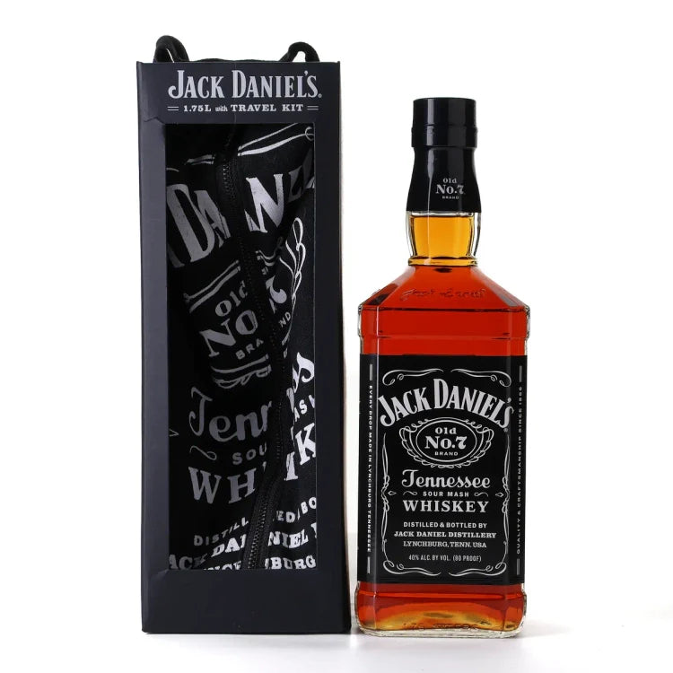 Jack Daniel's Old No. 7 Travel Case Gift Box Tennessee Whiskey 1.75Lt