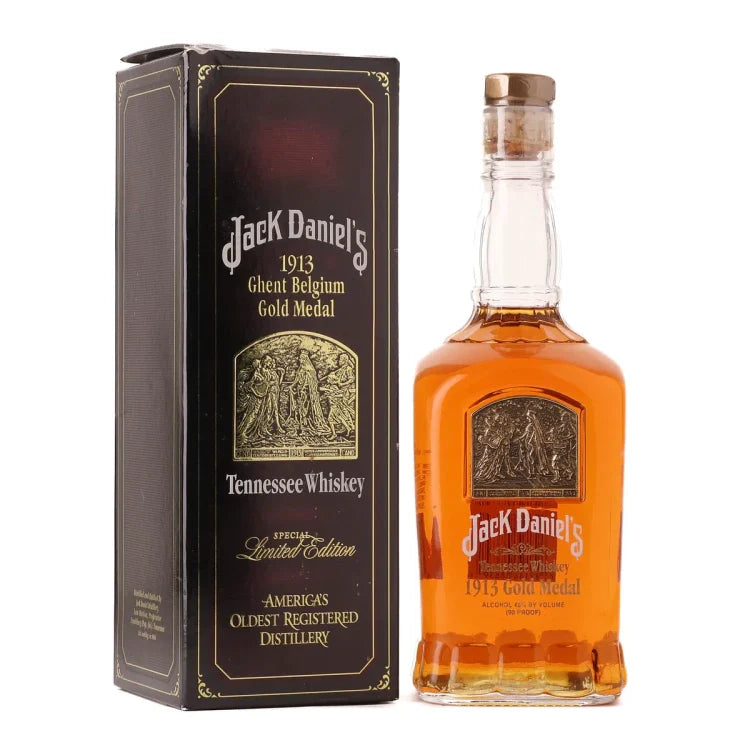 1913 Jack Daniel's Gold Medal Series Tennessee Whiskey 750ml (Bottle, Box & Neck Tag)