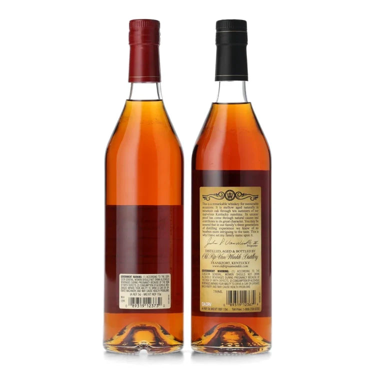 Old Rip Van Winkle 10 Year x Pappy Van Winkle 12 Year Bourbon Whiskey 750ml Bundle 2-Pack
