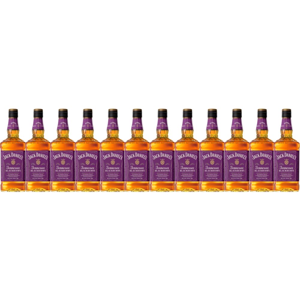 Jack Daniel's Blackberry Flavored American Whiskey 750ml Bundle 12-Pack