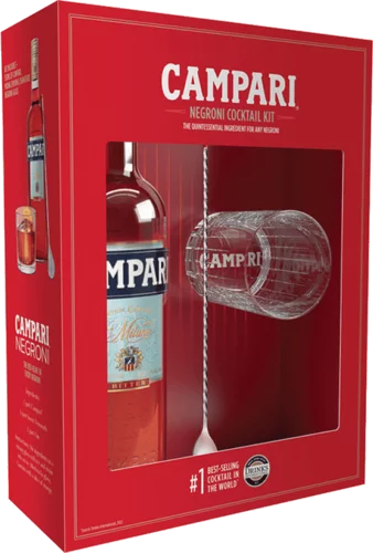 Campari Negroni Cocktail Kit Gift Set 750ml