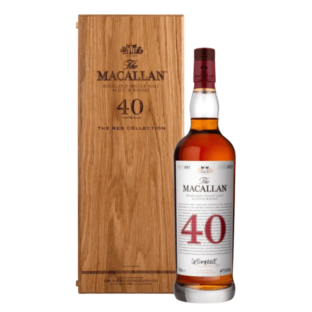 2025 Macallan The Red Collection 40 Year Old Single Malt Scotch Whisky 750ml