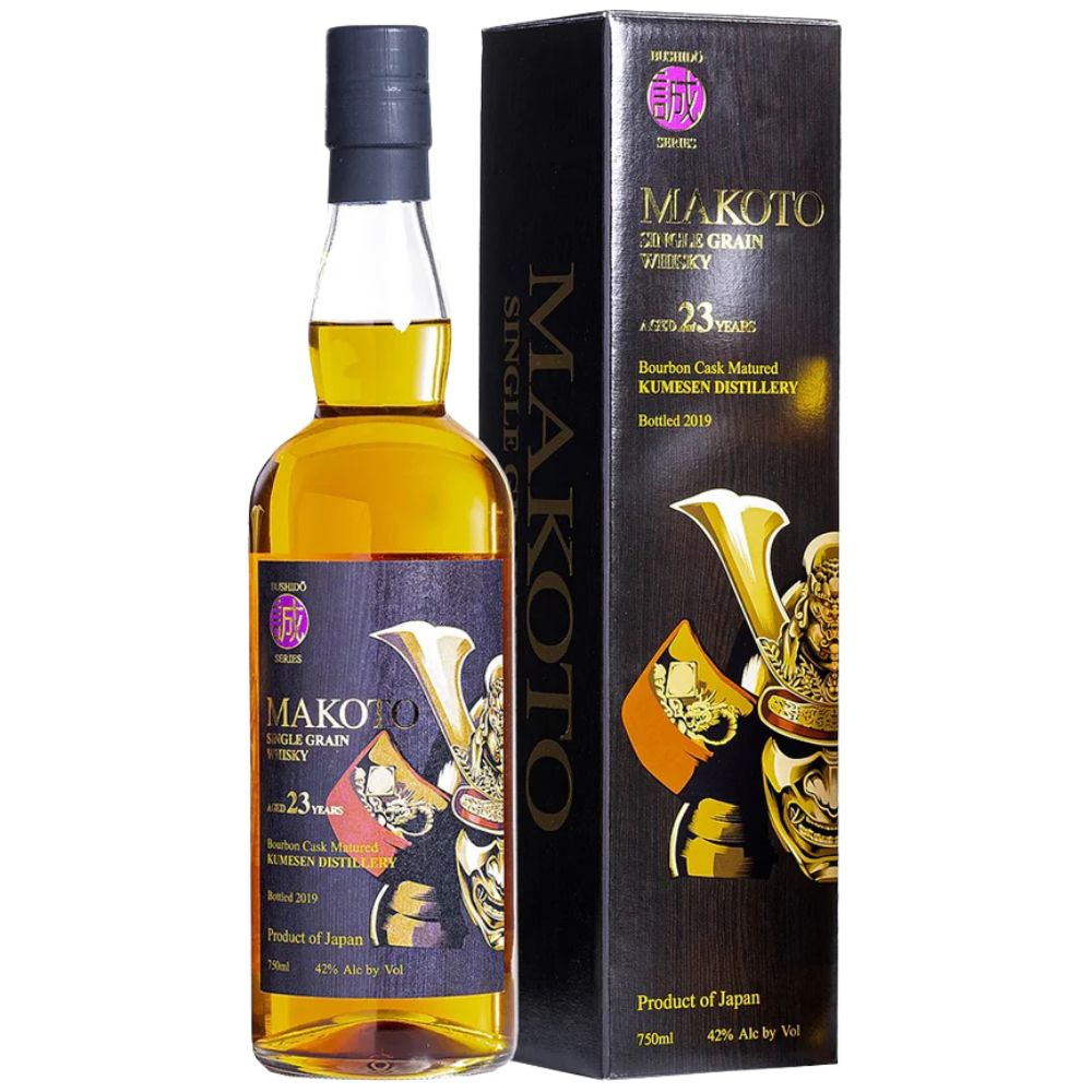 Kumesen Bushido Series Makoto 23 Year Old Single Grain Whisky 750ml