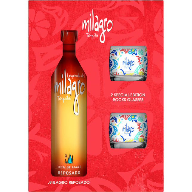 Leyenda del Milagro Tequila Reposado with Glasses 750ml