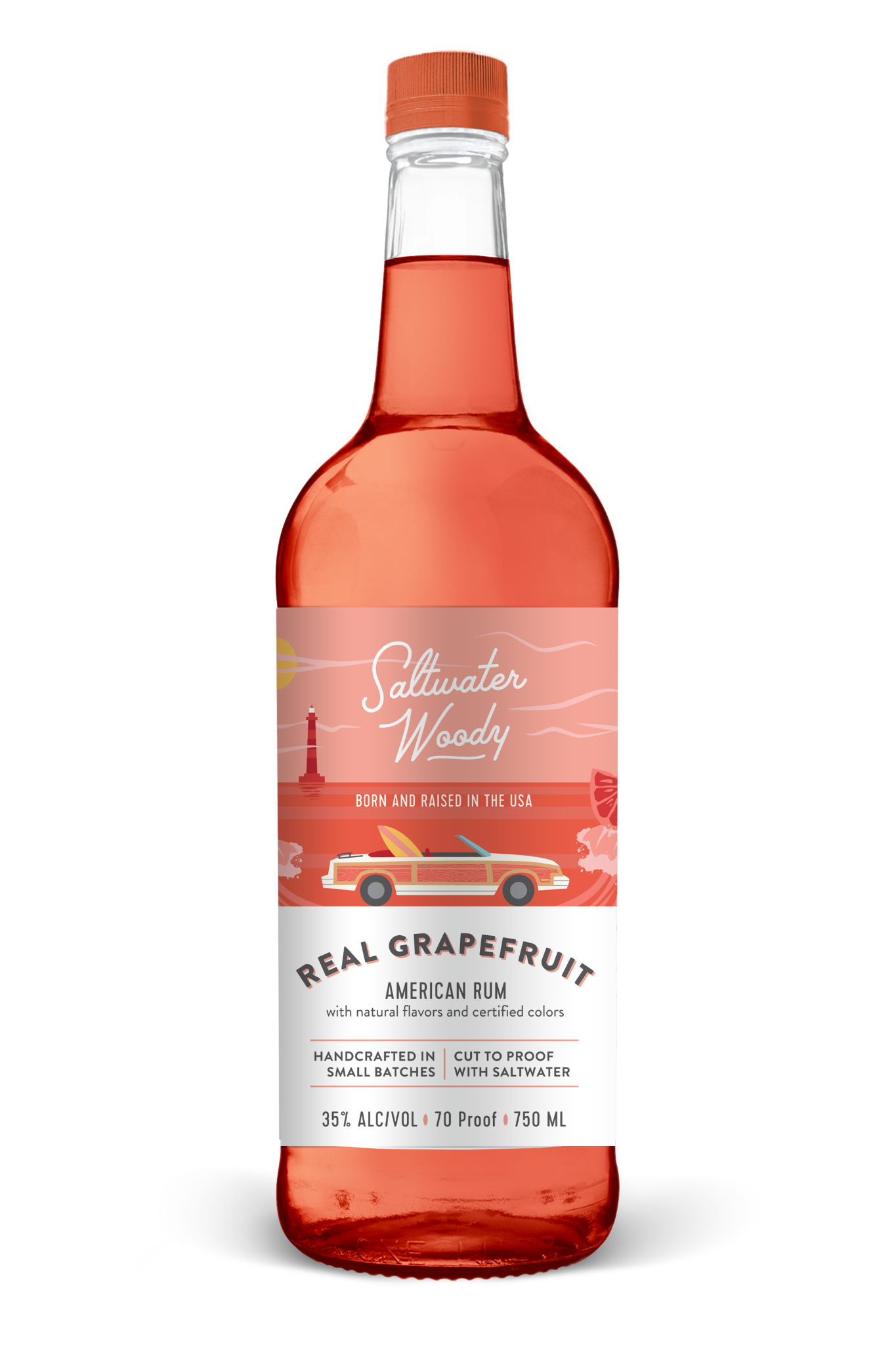 Saltwater Woody Real Grapefruit Flavoured Rum 750ml