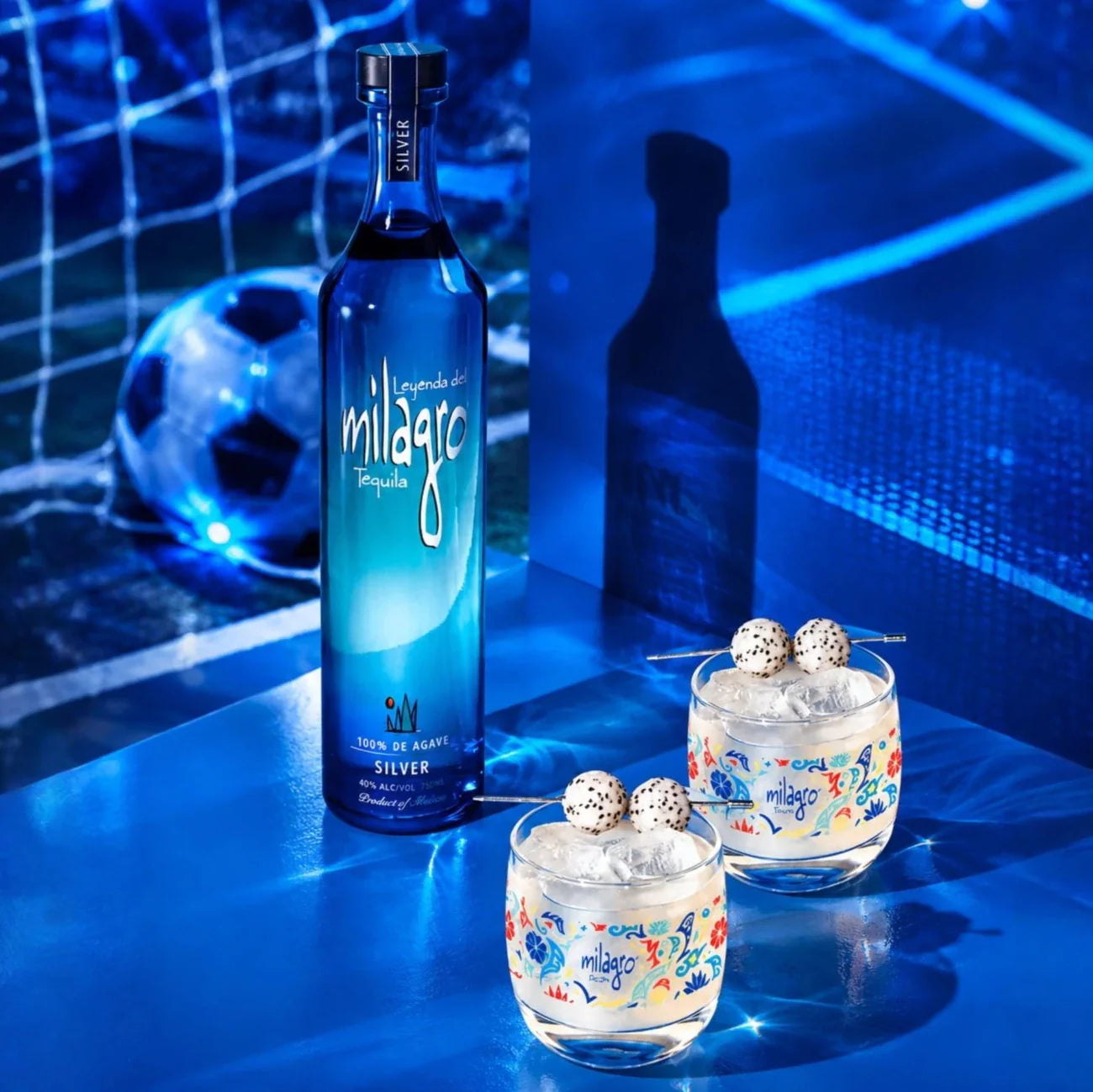 Leyenda del Milagro Silver Tequila with Rock Glasses 750ml