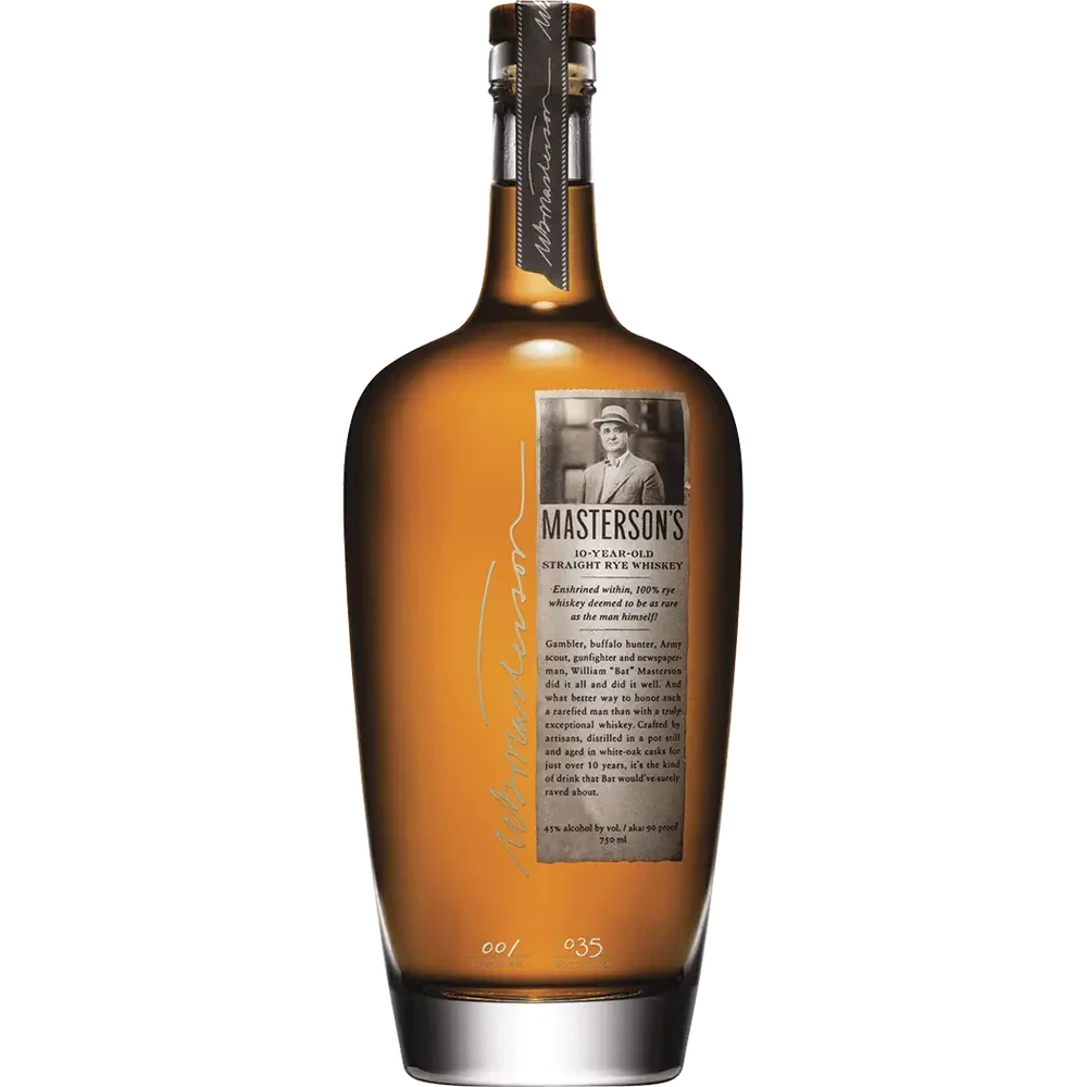 Masterson's 10 Year Old 90 Proof Canadian Straight Rye Whiskey 750ml