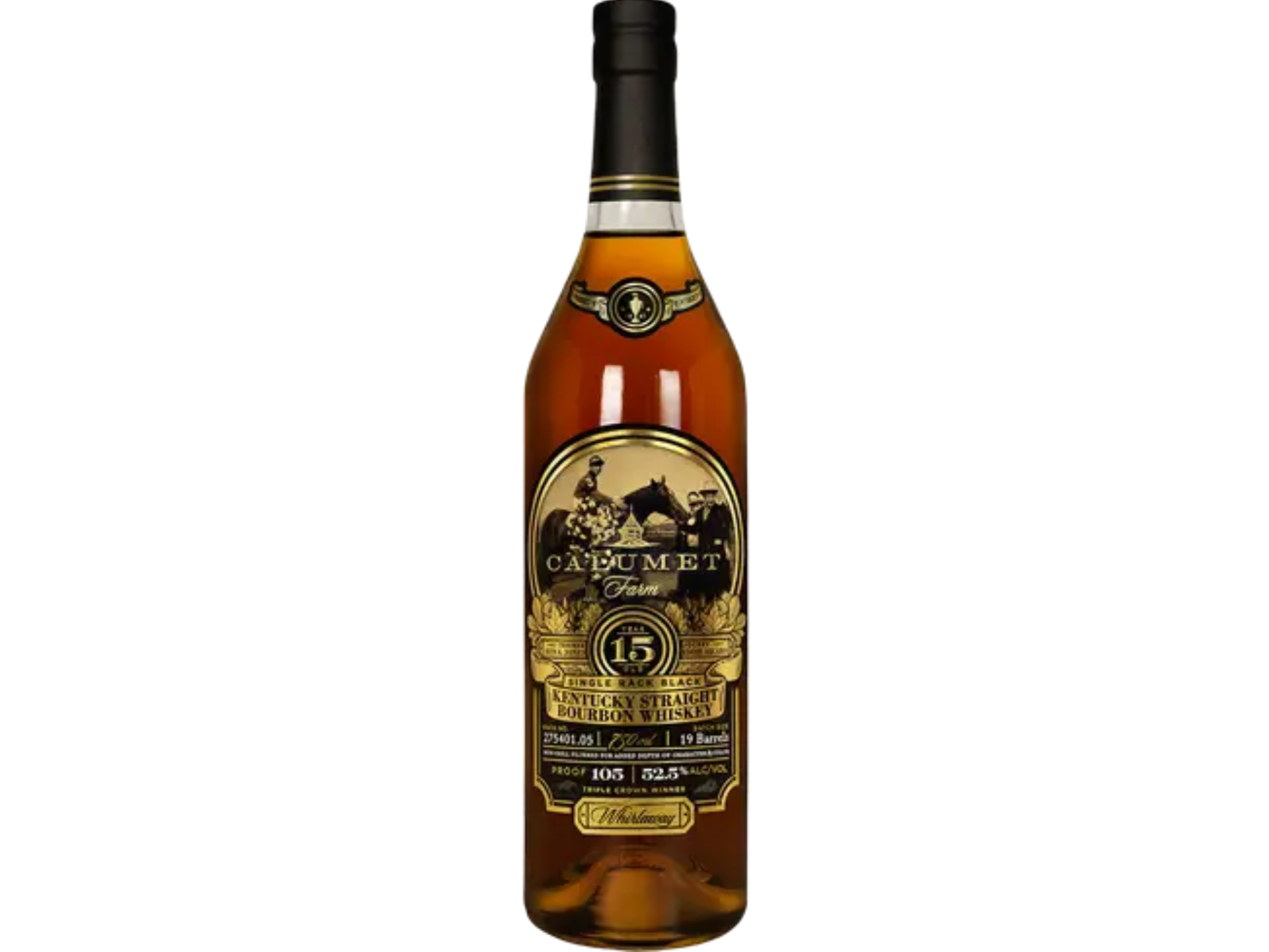 Calumet Farm Single Rack Black 15 Year Old Kentucky Straight Bourbon Whiskey 750ml