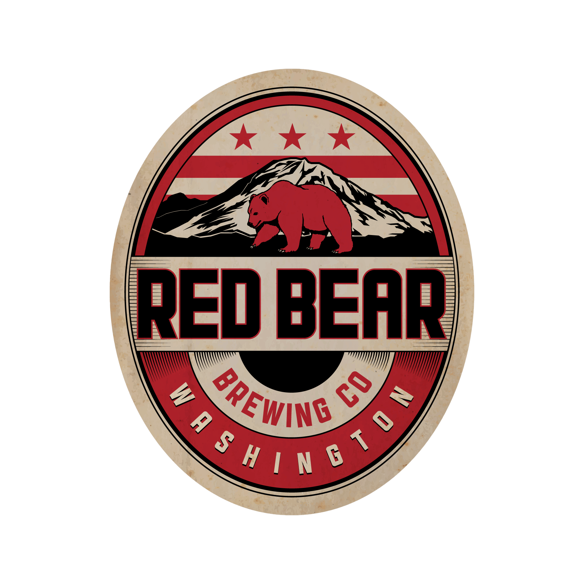 Red Bear Brewing DC Dirt American Porter Beer 64 OZ GROWLER