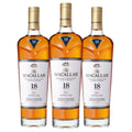 Macallan Double Cask 18 Year Old Single Malt Scotch Whisky Bundle 750ml 3-Pack