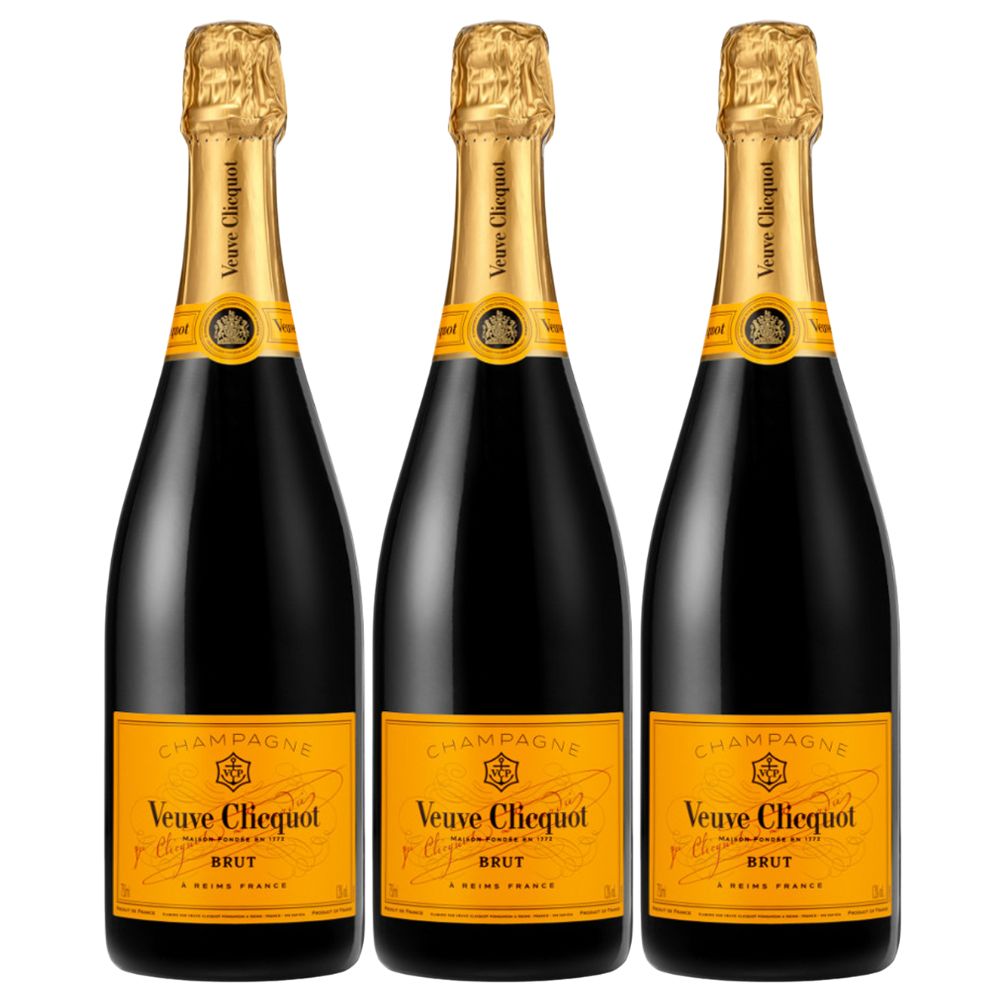 Veuve Clicquot Ponsardin Yellow Label Brut 750ml Bundle 3-Pack