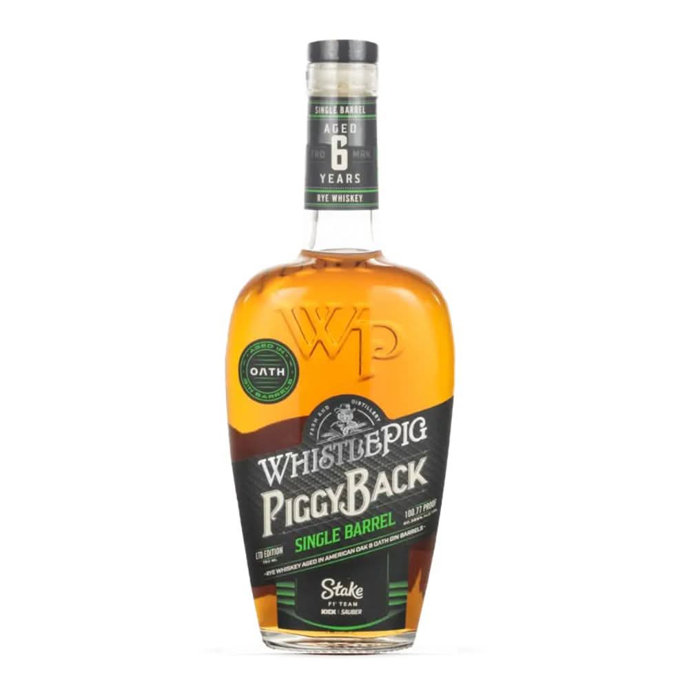 Whistlepig Piggy Back Legend Series Stake F1 Team Oak Gin Barrel 6 Year Old Rye Whiskey 750ml With Glencairn Glass
