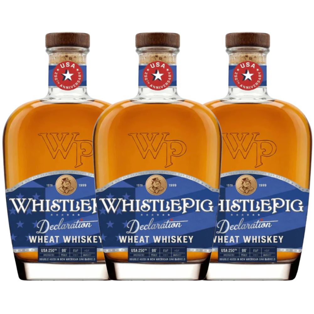 Whistlepig Declaration USA 250th Anniversary Wheat Whiskey 750ml Bundle 3-Pack
