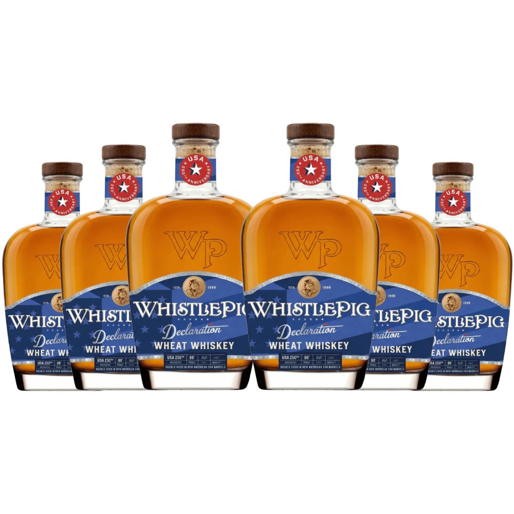 Whistlepig Declaration USA 250th Anniversary Wheat Whiskey 750ml Bundle 6-Pack