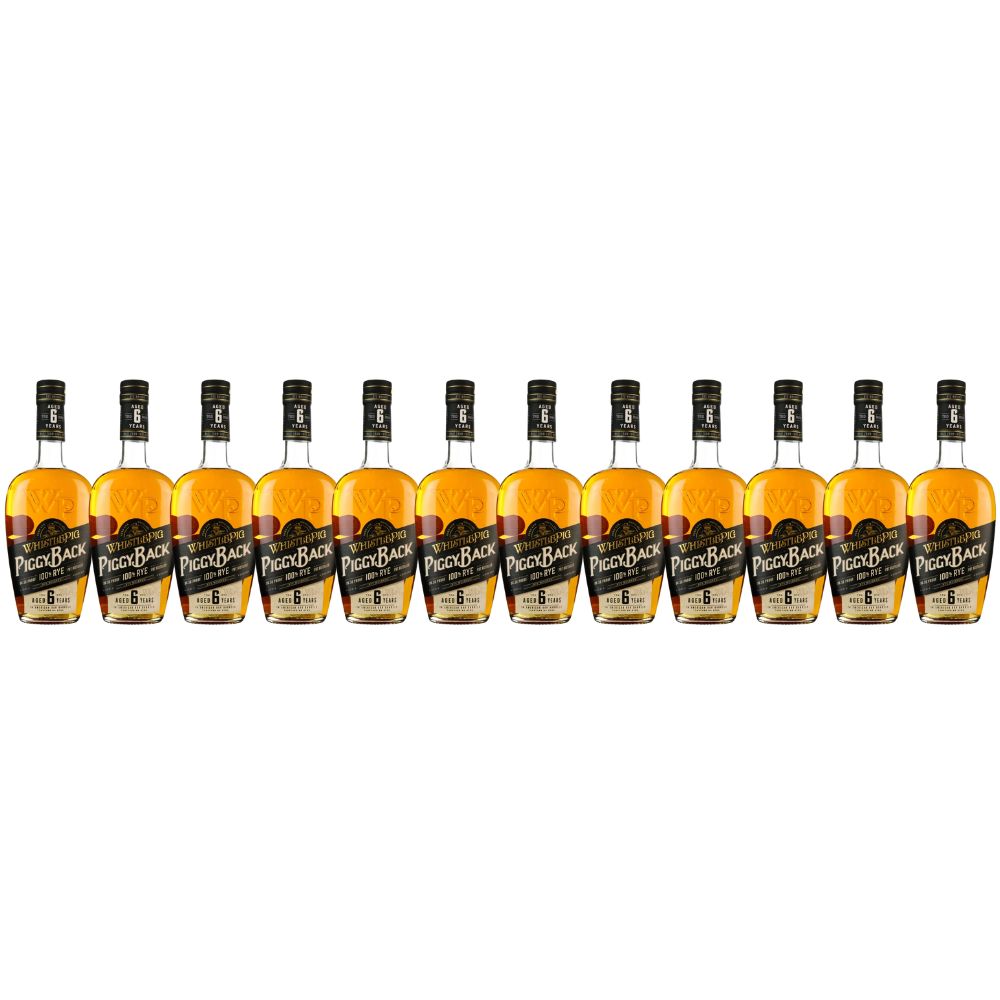 Whistlepig Piggyback Rye Whiskey 750ml Bundle 6 Pack