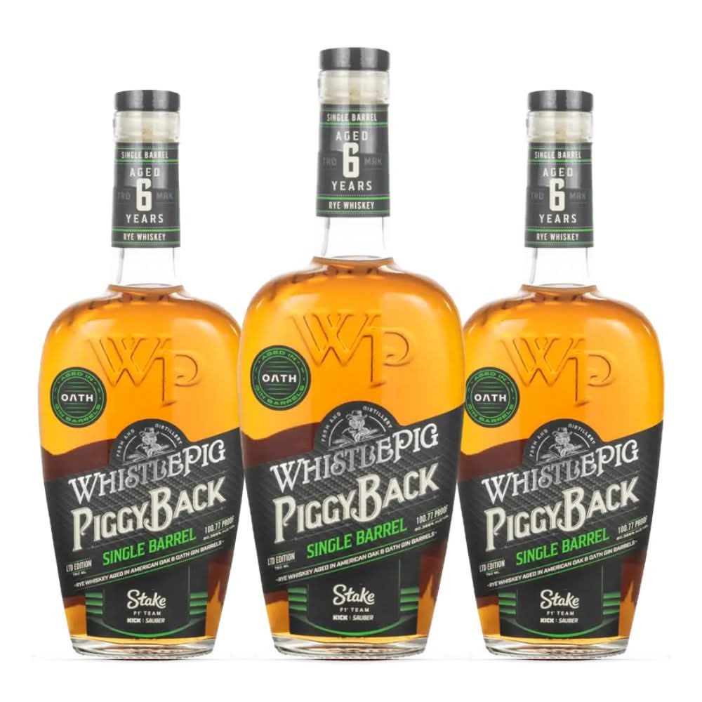 WhistlePig PiggyBack Stake F1 Team Kick Sauber 750ml Bundle 3 Pack